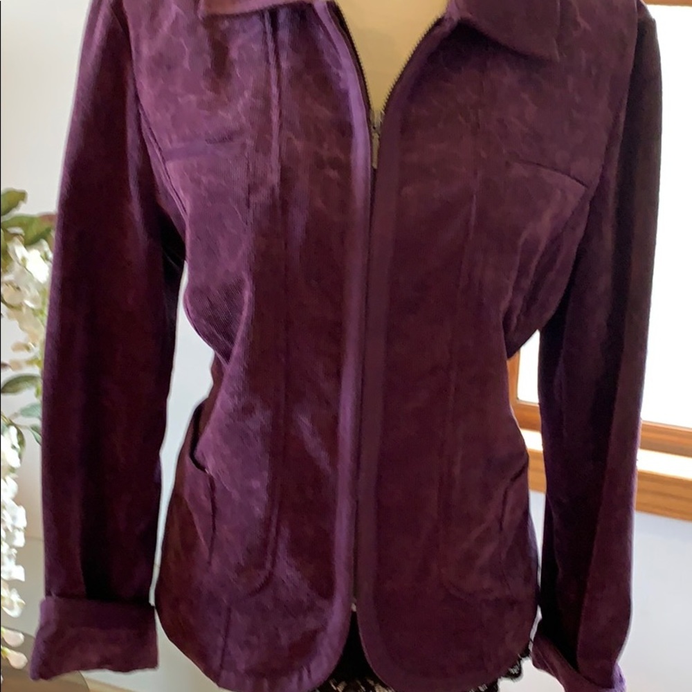 🦄Chico’s purple corduroy jacket